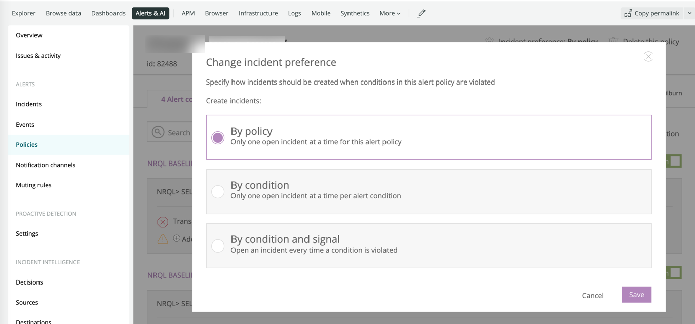 A screenshot showing how to change your issue preferences on the alerts user interface.